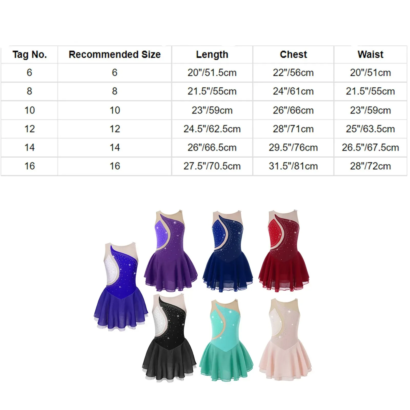 Glitter Ballet Gymnastics Leotard Dress Kids Girls Sleeveless Ballet Suit Shiny Figure Skating Dress Performance Dance Costumes