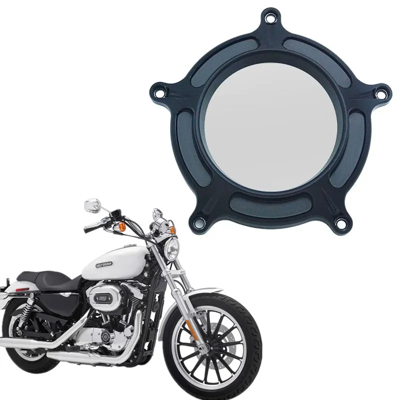 For Harley Sportster Road King Gliding Softtail Dyna Touring Street Glide Air Filter Cover See Through Cleaner System IntakeCnc