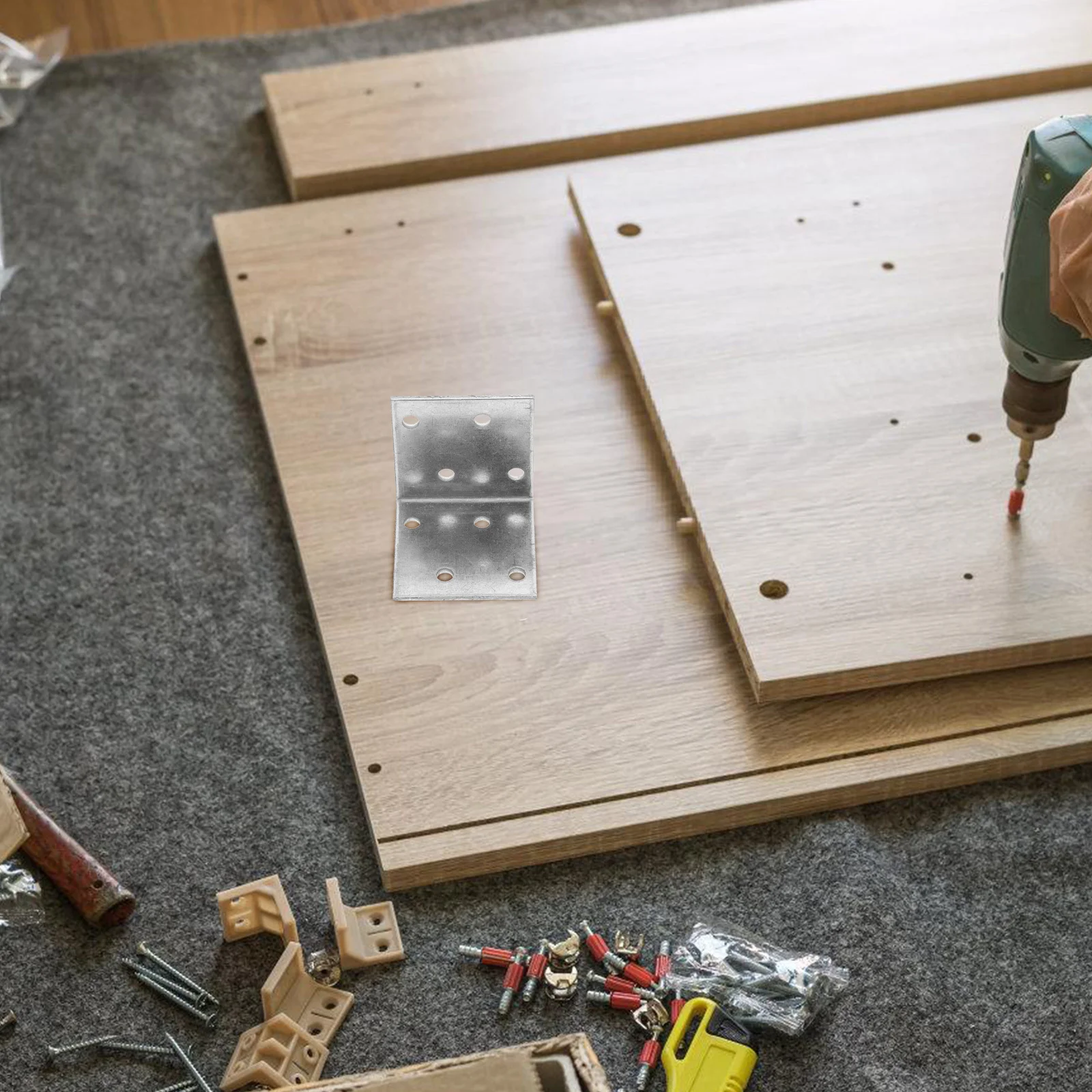 10 قطعة دعامات زاوية من الحديد المجلفن دعامات زاوية شديدة التحمل للأثاث الخشبي وخزانة الرف ودعم كونترتوب البناء