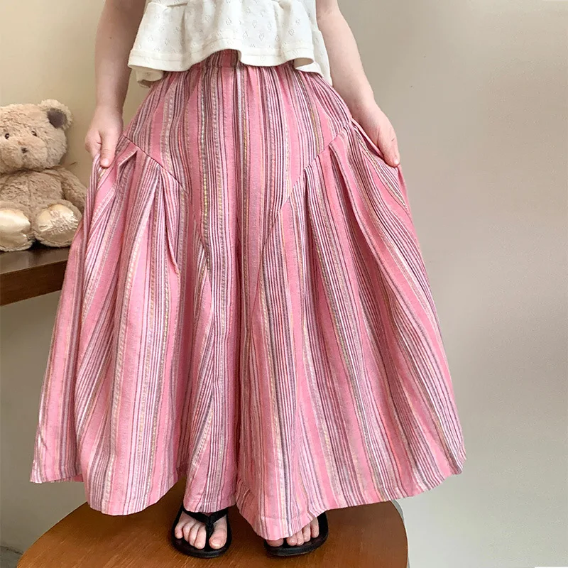 Girls' Pants Summer Thin 2026 New Korean Version Foreign Wide-leg Pants Good-looking Straight Trousers