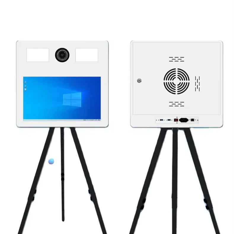 Wholesale 15.6 inch Magic Mirror Photo Booth Case DSLR Ring Light Emitting Diode Touch Screen  Flight Advertising Equipment