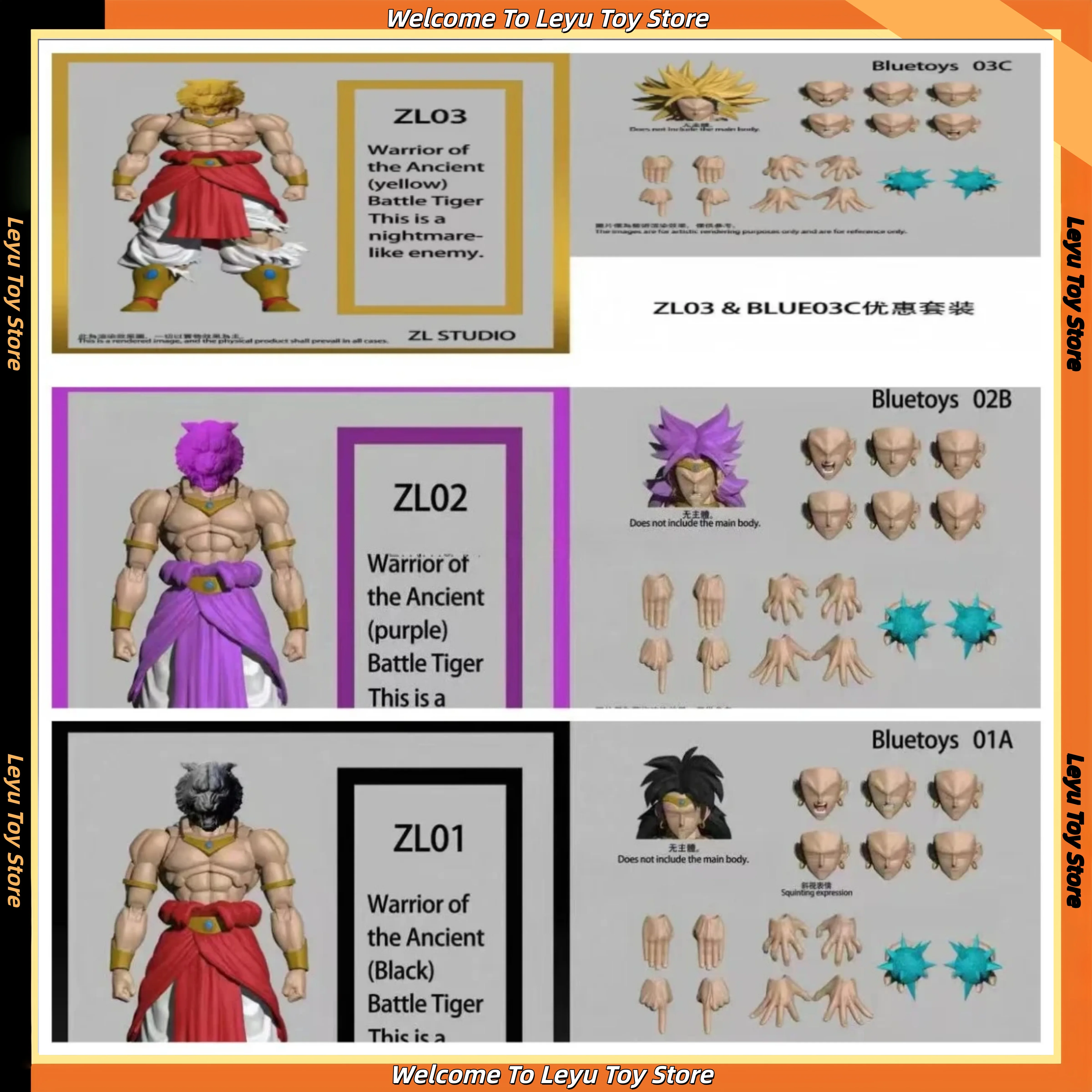 Preventa Dragon Beads ZL Studio Shrimp Broly el fin del mito invencible ZL03 ZL02 ZL01 Fan Hobbies Figuras de acción Figurene