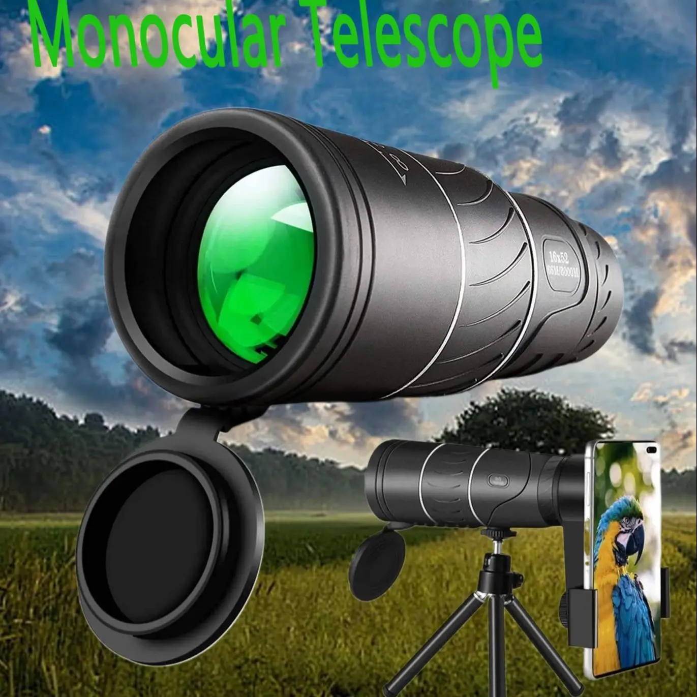 

Monocular Portable 40X60 Telescope High Powered Dual Focus Portable Handheld Ultra Monocular Scope for Camping Hunting Outdoor