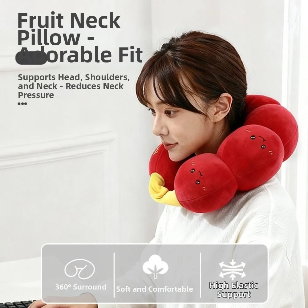 

Подушка U-образной формы Tanghulu: Эргономичная, портативная, для сна в самолете, комфортная подушка-подголовник для дома и офиса