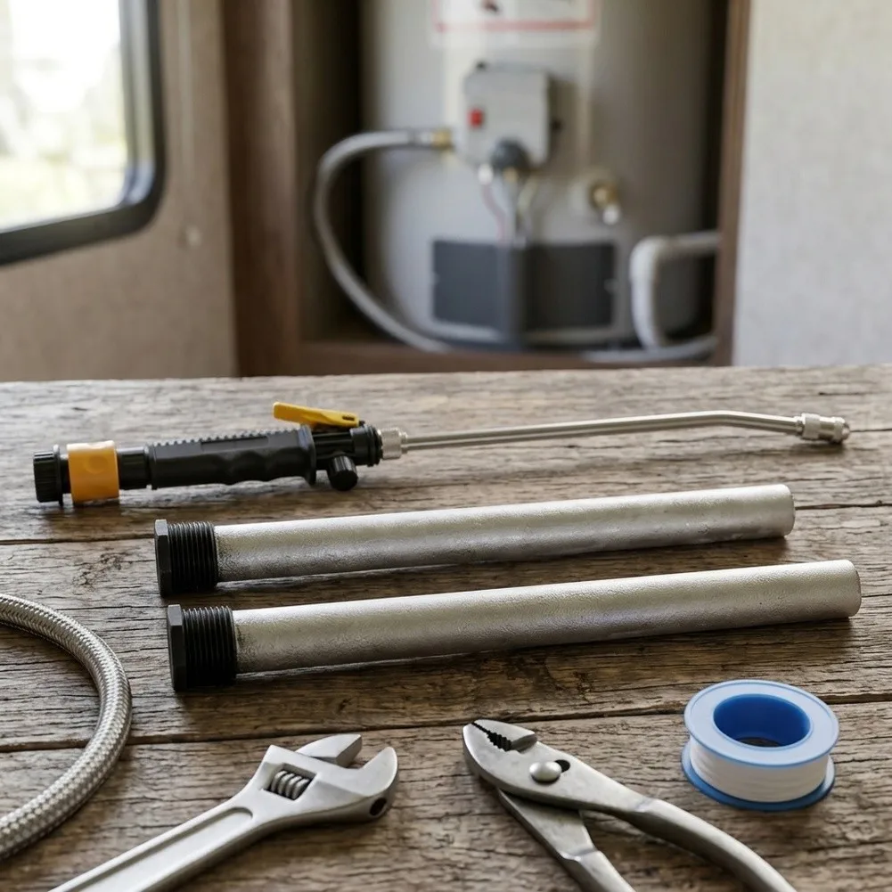 RV Water Heater Anode Rod Made of For Magnesium with 3/4 Inch NPT Interface to Assist in Managing Internal Tank