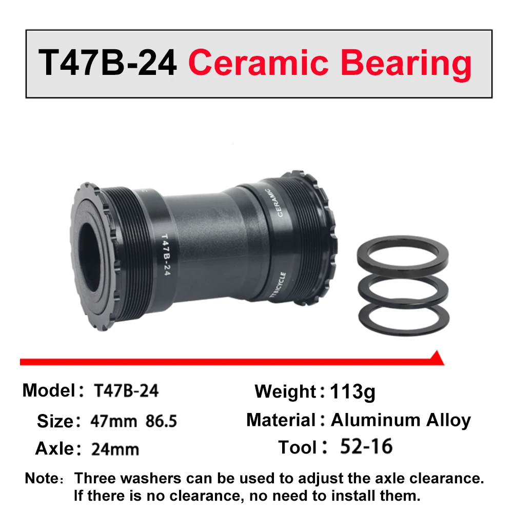 

New T47-86.5 BB 24mm DUB 29mm 30mm Sealed Bearing Thread road bike mountain bike 86.5 ceramic Bottom Bracket