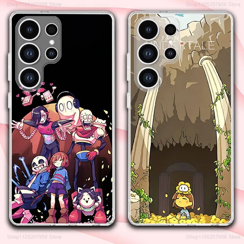 

Game U-Undertales-ES Phone Case For Samsung A30,71,51,S9,10,20,Ultra,FE,Lite,S25,24,22,23,21,PIus,Transparent, Silicone