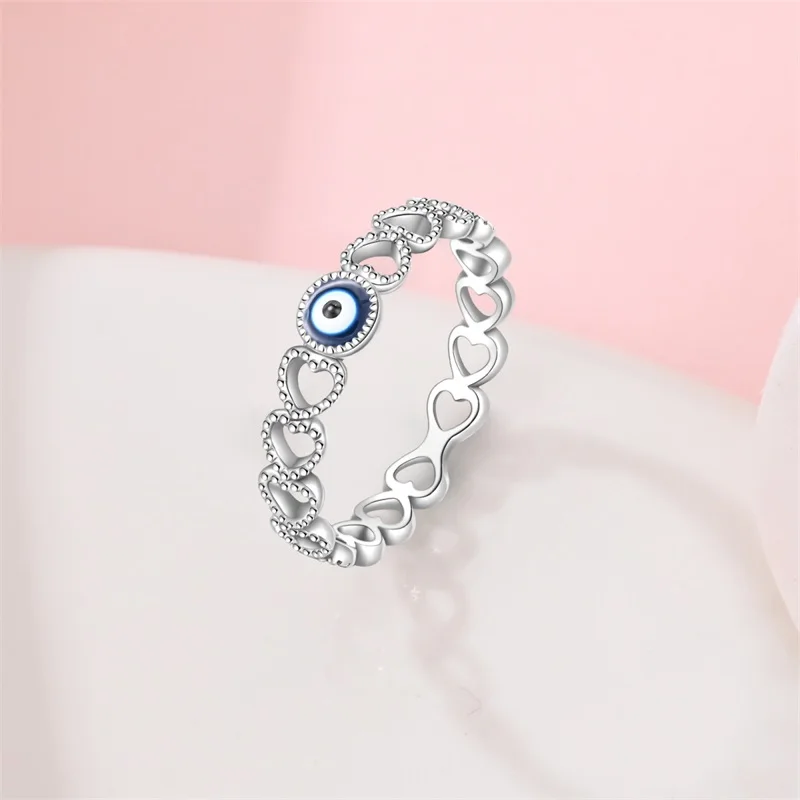 Authentic 925 Sterling Silver Rings For Women Romantic Pink Heart Shaped Zircon Snowflake Rings Fine Engagement Wedding Jewelry