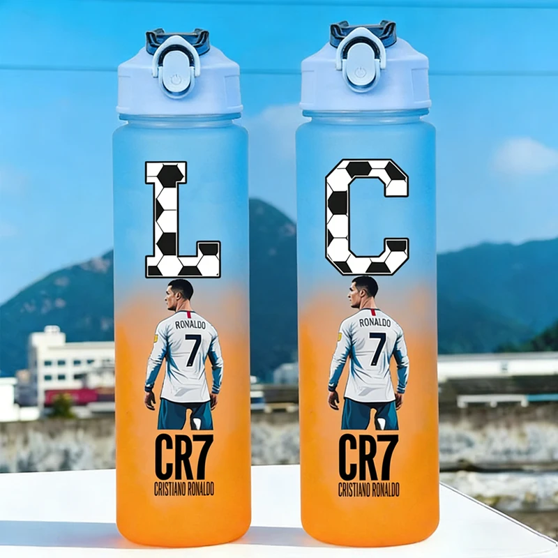 Botella de agua degradada CR7 Ronaldo