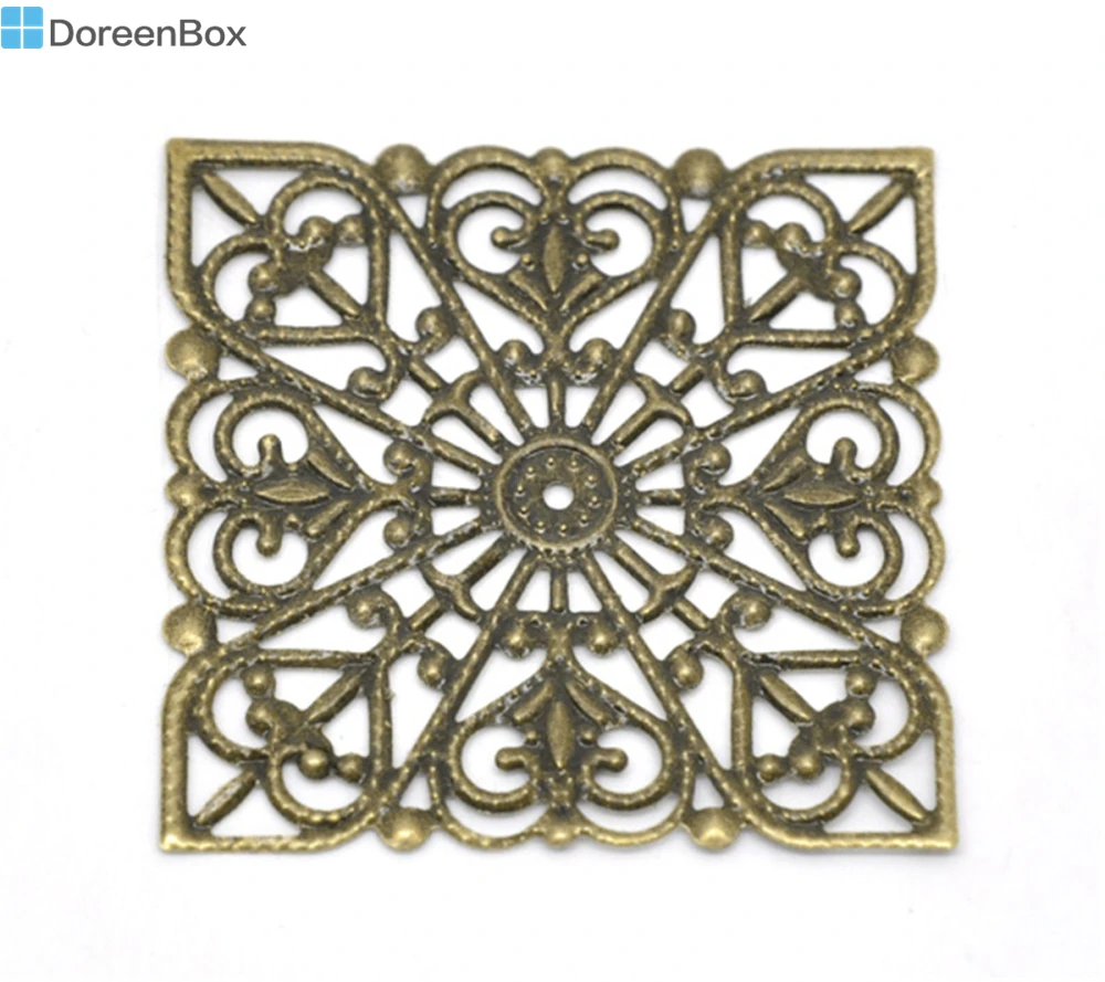 

Филигранные коннекторы Doreen Box Lovely 50 бронзового цвета, 40 мм (B14202)