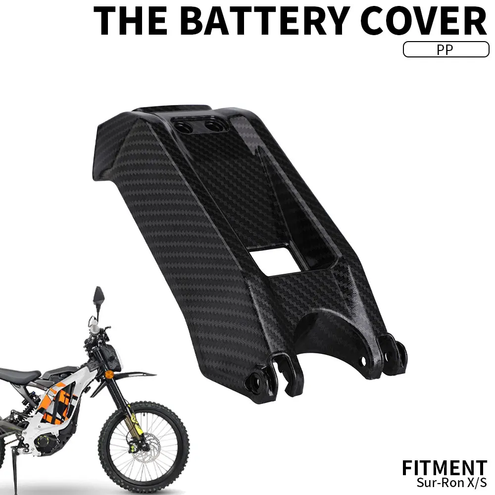

Motorcycle Battery Cover PP Plastics For Surron S X Durable Fairing Cover Carbon Fiber Pattern Electri Dirt Bike E-bikes