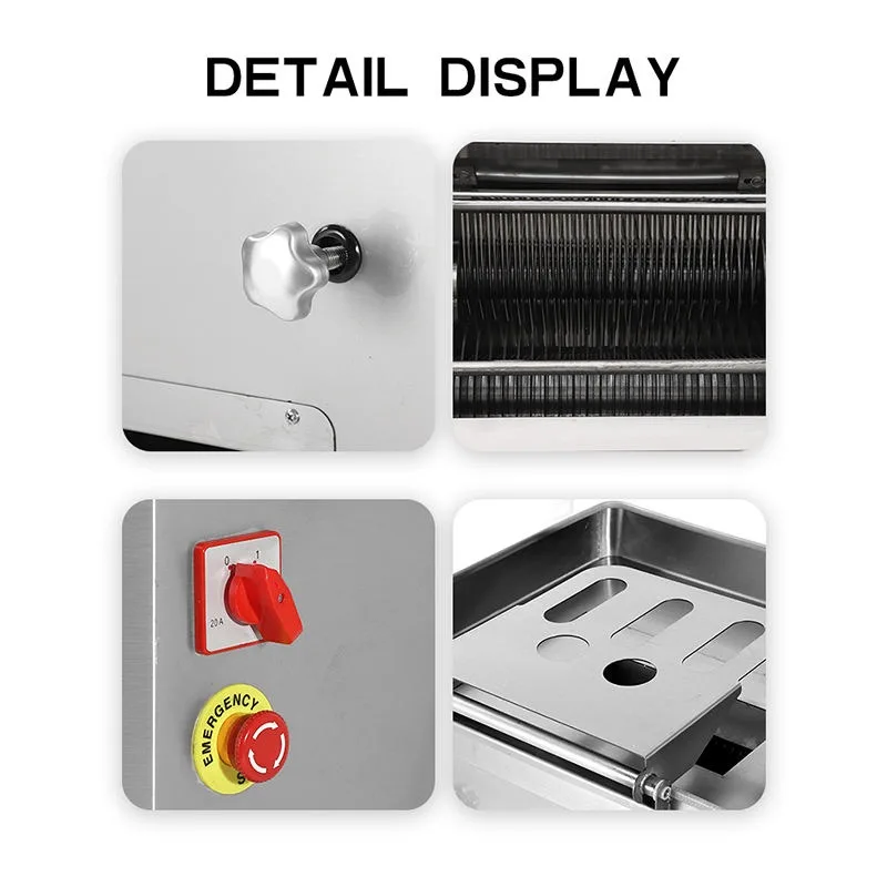 

【Brand new】Industrial Meat Cutter And Dicer Commercial Automatic High Power Stainless Steel Meat Slicing Shredding Dicing Machin