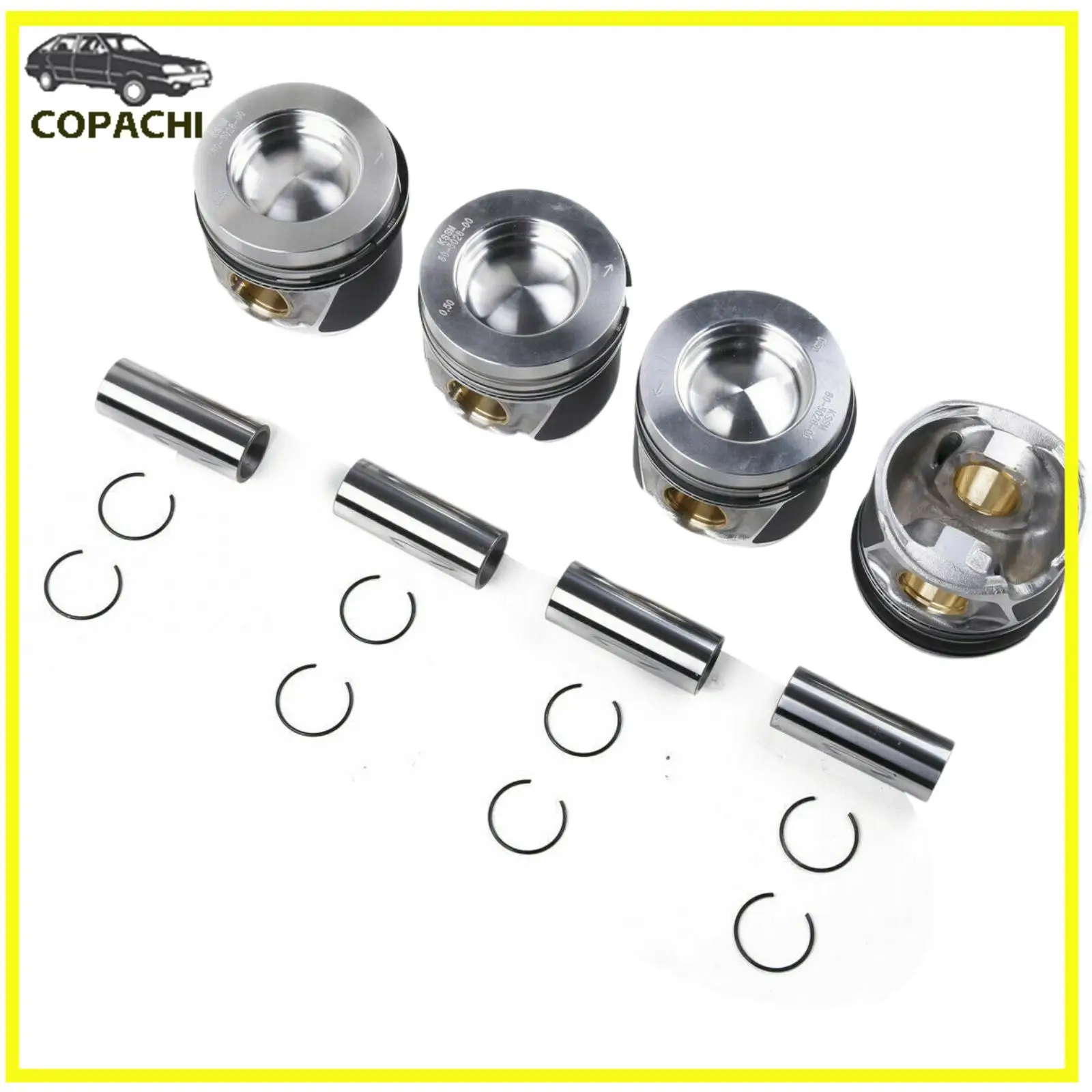 4pcs Pistons &Rings Set 03L107065M for VW Jetta Golf Passat Audi 2.0 TDI CJAA Engine Car Accessories Replacement Parts