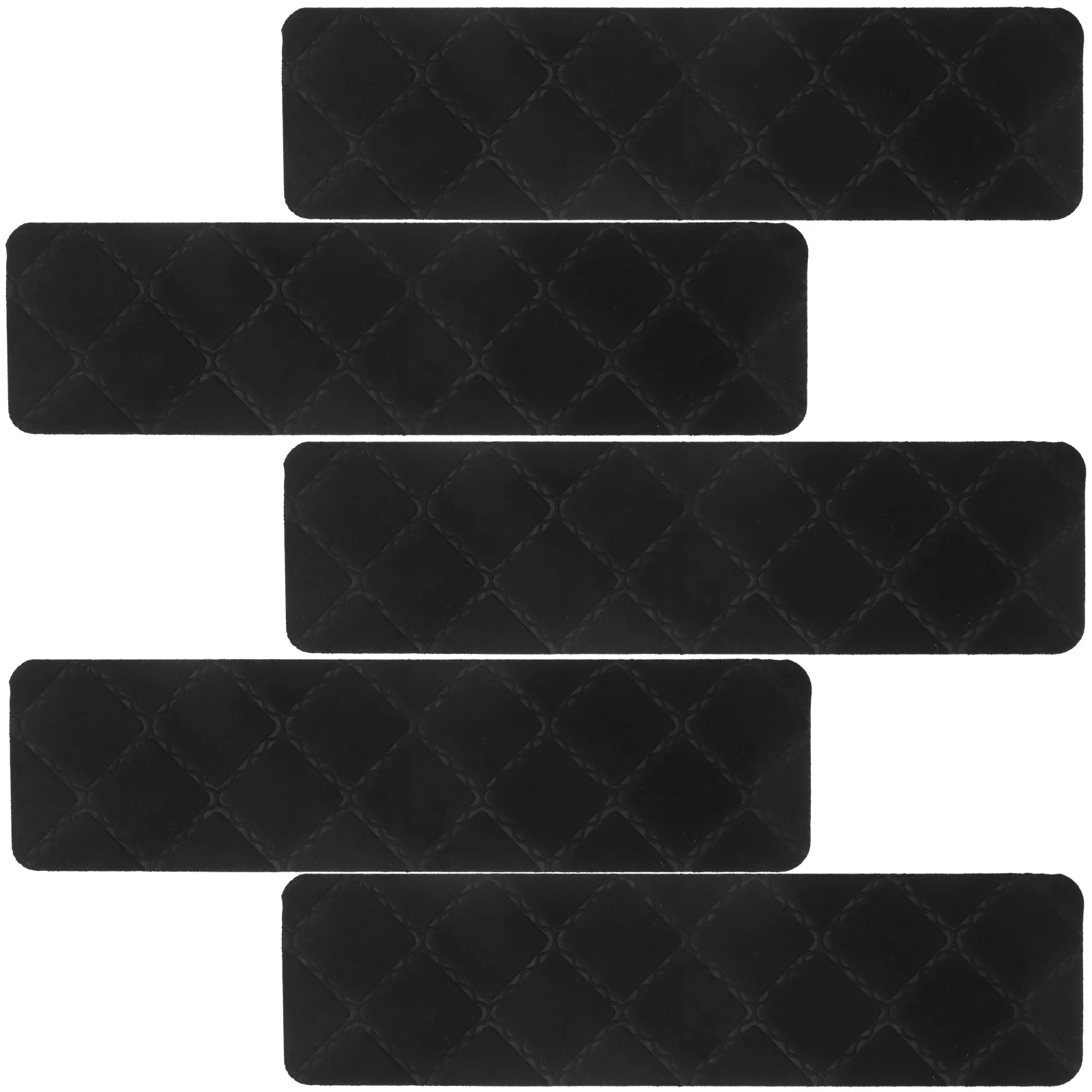 

5 Pcs Nonslip Stair Treads Self Adhesive Carpet Mats for Wooden Steps Pattern Polyester Anti Slip Stair Runners