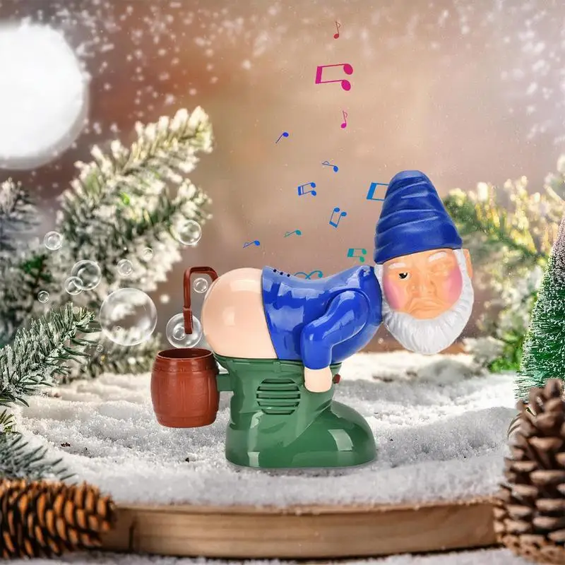 Santa Bubble Blower Naughty Gnomes เครื่องเป่าฟองอัตโนมัติพร้อมไฟแฟลชและเพลงสําหรับของขวัญวันเกิดคริสต์มาสสําหรับเด็ก