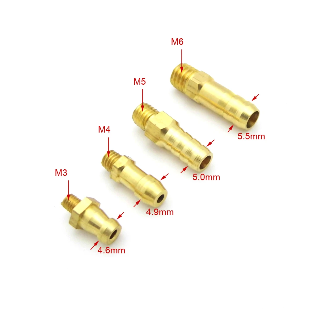 Boquilla de cobre para grifo de pezón, boquillas de combustible de agua para barco a control remoto, marino, MONO, gato, 10 Uds.