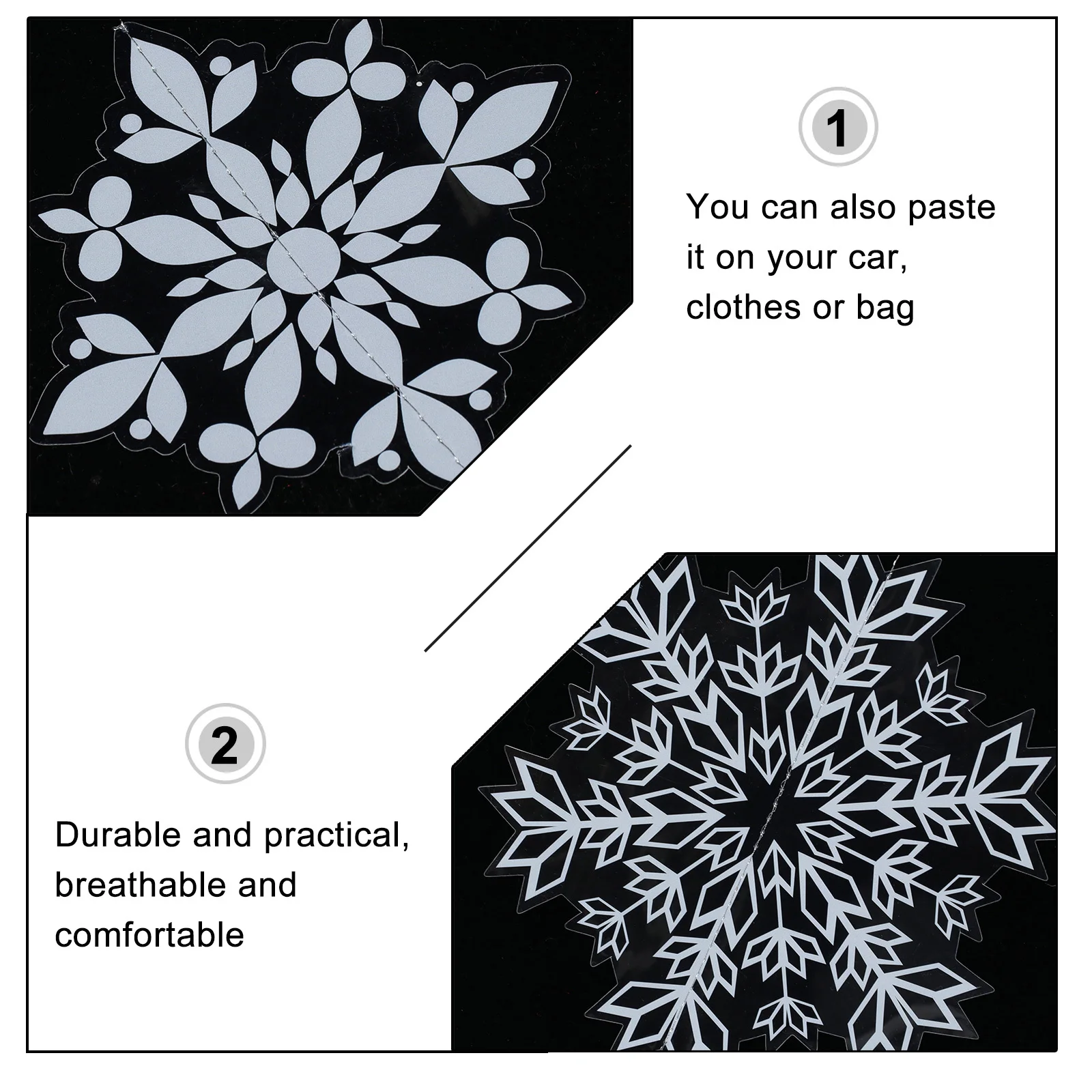 

2Pcs Snowflake String Flags White Lightweight Hanging Ornaments Xmas Party Decorations Beautiful Snowflake Pull Flags