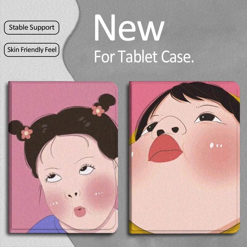 

Cute Cartoon girl Gift For Apple iPad Pro Air 13 2 7th 6th 2025 M2 M3 M4 M512.9 13 inch Foldable Tablet Case