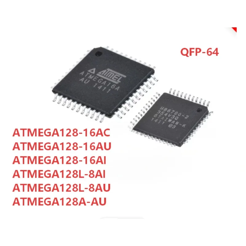 (1piece)100% New ATMEGA128-16AC ATMEGA128-16AU ATMEGA128-16AI ATMEGA128L-8AI ATMEGA128L-8AU ATMEGA128A-AU QFP-64 Chipset