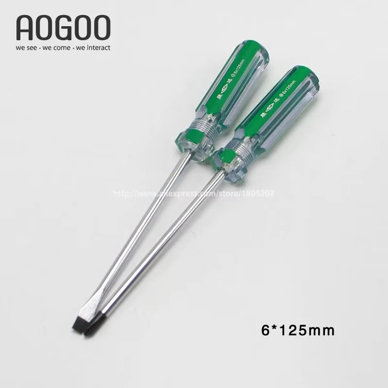 6*100mm 6*125mm 2Pcs/Lot Long and Hardness Screwdriver Tools Phillips & Sloted Professional Industrial Tools