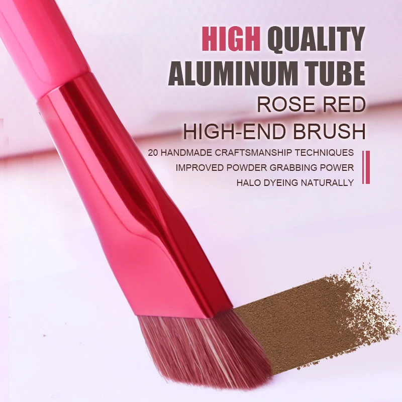 Multi functional makeup brush eyebrow brush, eye slant brush head, square three-dimensional eyebrow brush