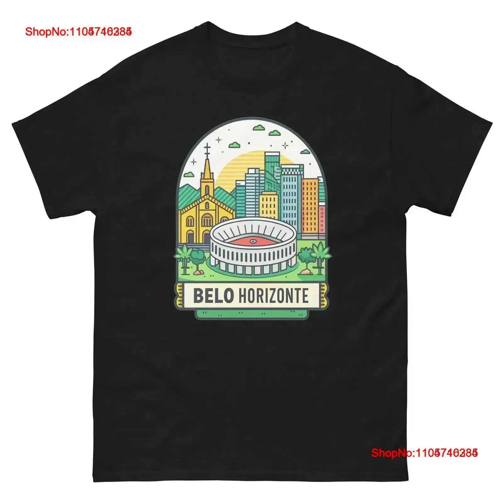 Belo Horizonte World Travel Urban Area City T Shirt vintage Washed streetwear homme Breathable Soft Stretched vintage Washed