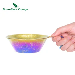 Boundless Voyage Titanium Cup 300ml Outdoor Camping Bowl Lightweight Tableware Portable Fishing Hiking Colorful Pot