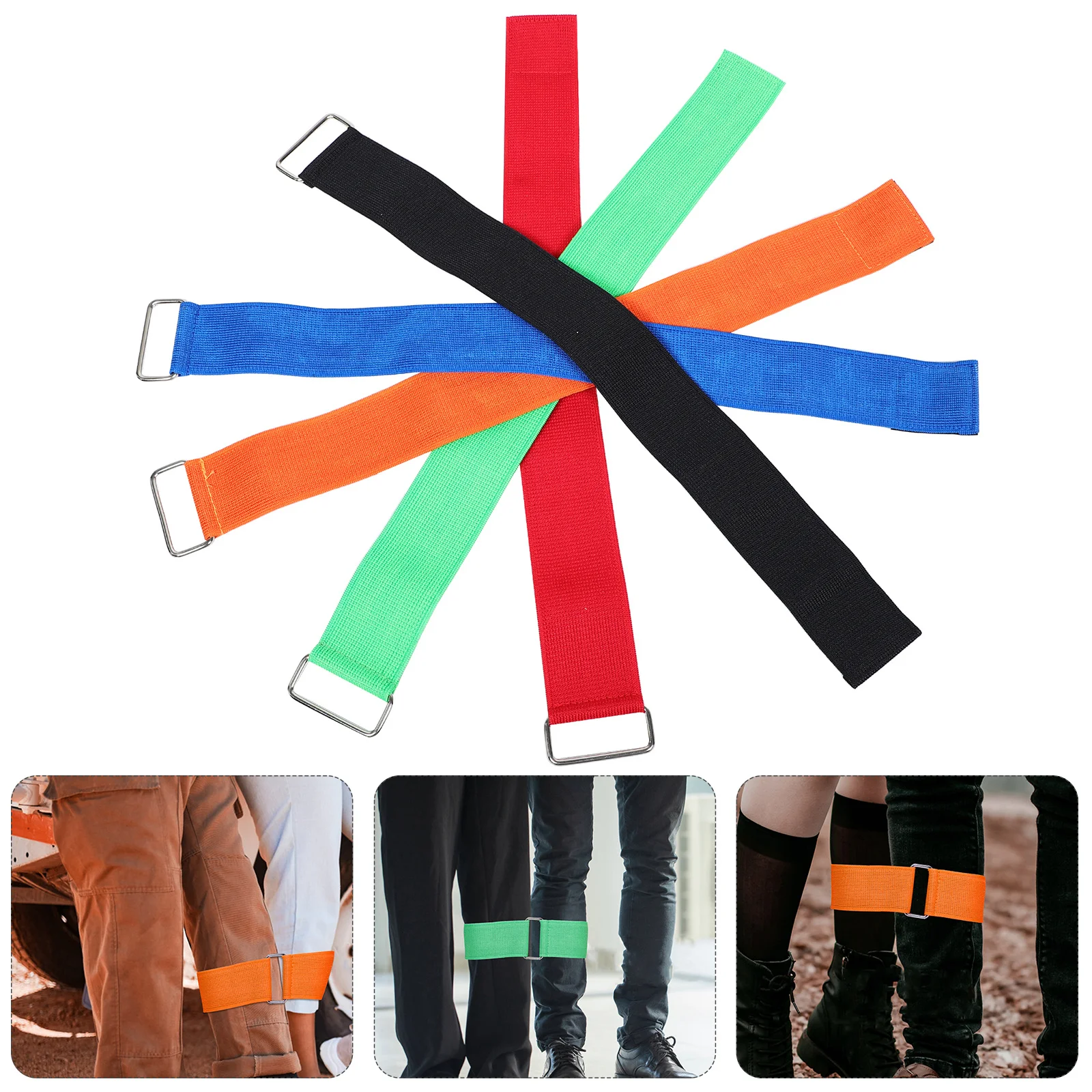 

5Pcs Two Person Three Legged Race Bands Elastic Boot Straps Team Building Games Kids Adults Outdoor Relay Carnival Birthday
