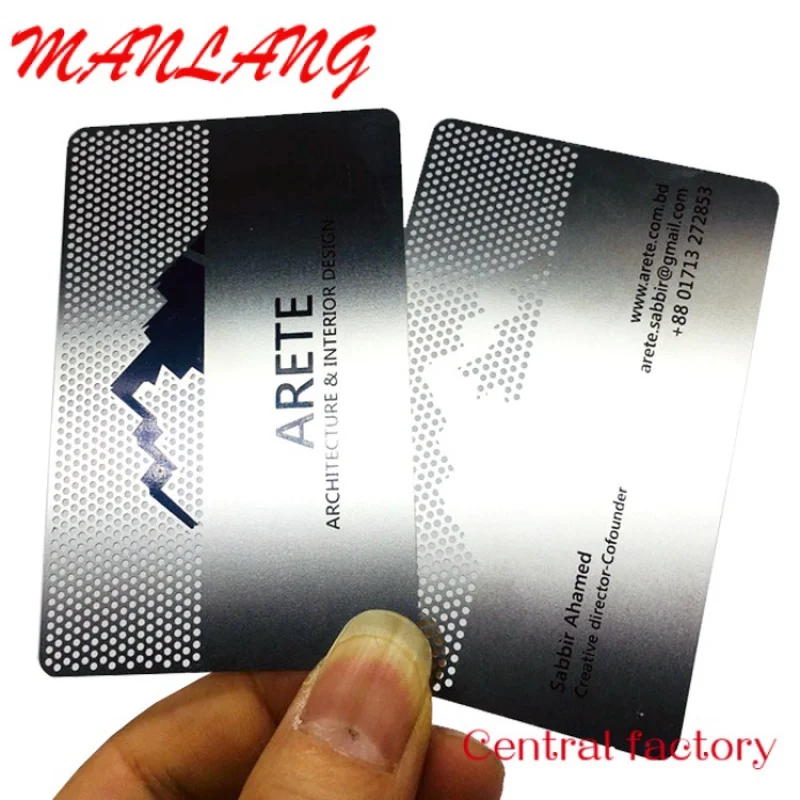 

Custom Custo Printing Nae Logo u Busins Stainls Steel etal VIP Thank You Card Credit Visit Gift Car etal Busins Card