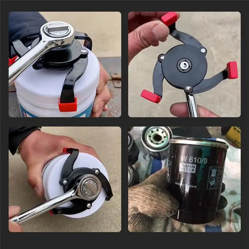 * Grande chave de filtro unidirecional de três mandíbulas chave de mudança de filtro de óleo chave de mudança de filtro de óleo chave de filtro com chave