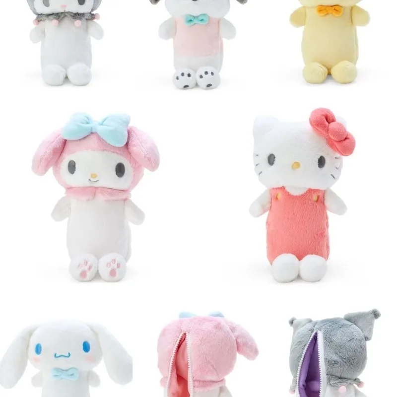 

Cute Sanrio Kuromi Anime Kawaii Plush Toy Storage Bag My Melody Cinnamoroll HelloKitty Pompompurin Ultra Soft Portable Gifts