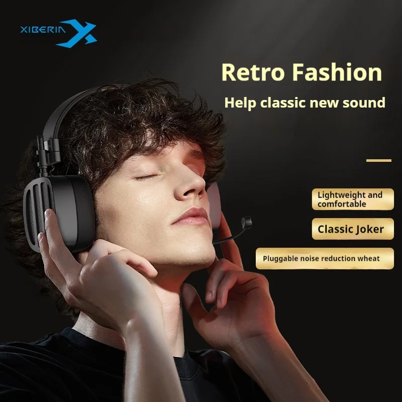 Xiberia BT008 Headphones Wireless Bluetooth Gaming Headset Noise-canceling Microphone HIFI Custom Gamer Earphone Esports Gift