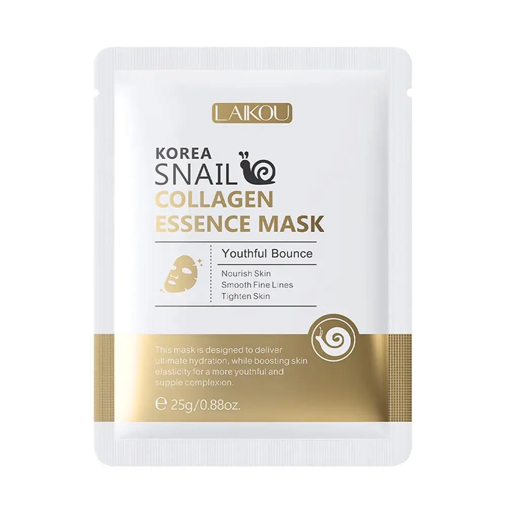 Snail Moisturizing Face Mask เติมเต็มน้ํามันควบคุมเกาหลี Care Skin Facial Face Tender หน้ากากหน้ากากเครื่องสําอางแผ่น A5C9