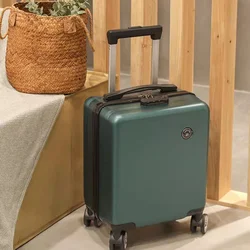 2023 Teenagers Mini Aluminum Frame Suitcase Carry On Rolling Luggage Spinner Suitcase Colorful Beautiful Boarding Cabin 14 Inch