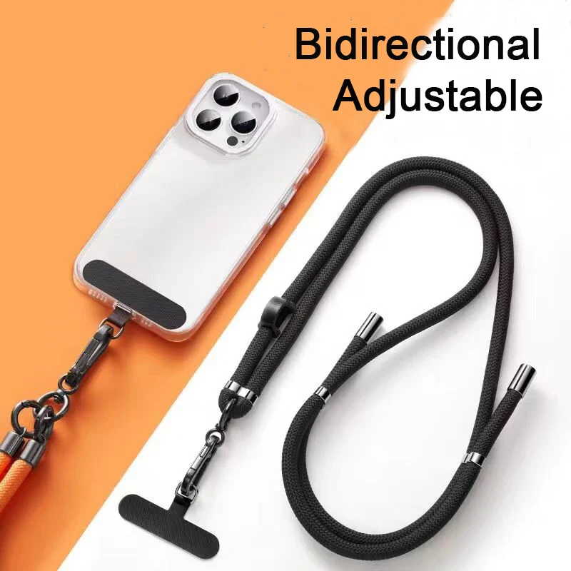 

150CM Adjustable Phone Lanyard Strap Two-way Telescoping Crossbody Mobile Phone Hanging Rope Outdoor Anti-lost Lanyards