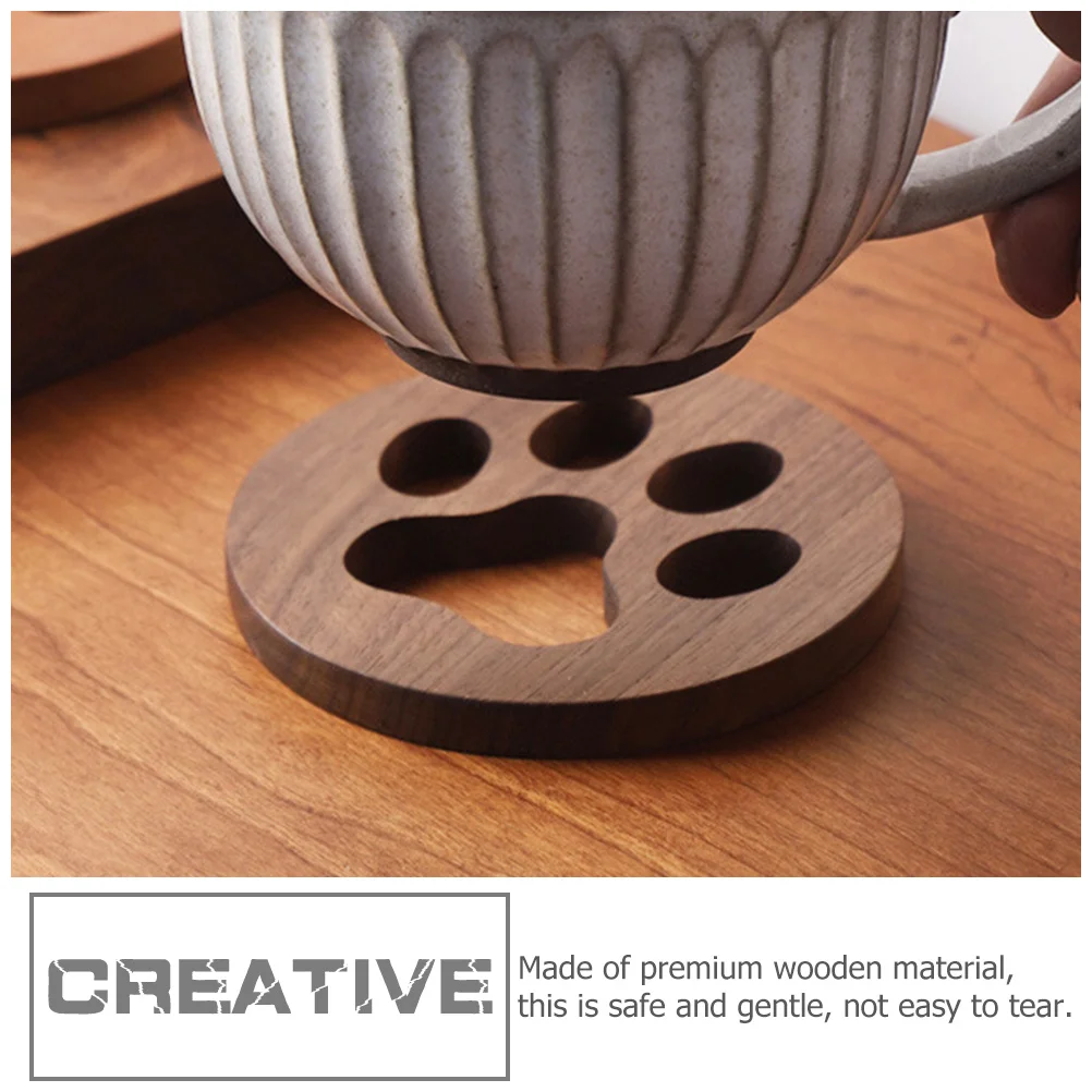 

Wooden Coaster Teacup Saucer Handmade Premium Heat Insulation Pad Home Living Room Coffee Shop Hotel Accessory