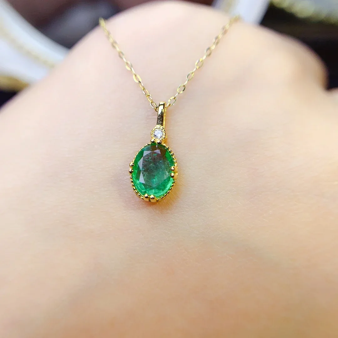 

Emerald Opal Sapphire Ladies Ruby Necklace Christmas Pendant Necklace Natural Gem 925 Sterling Silver Jewelry Certified