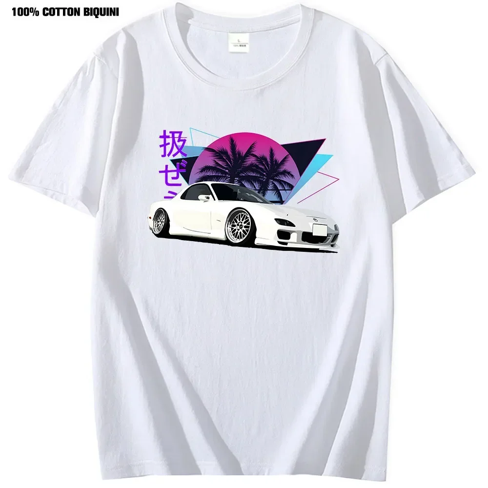 

Summer Man T-shirts for JDM Car RX7 T Shirt Men Grunge Ulzzang Streetwear Casual Tshirt Top 100% Cotton Male Short Sleeve