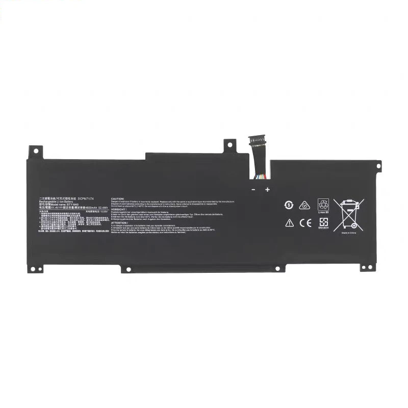 BTY-M49 Laptop Battery for MSI Prestige 14 Hands-On B4MW B10M A10SC-009 A10RB-015CN MS-155 MS-14C4 MS-14C5 MS-14D3 11.4V 52.4Wh