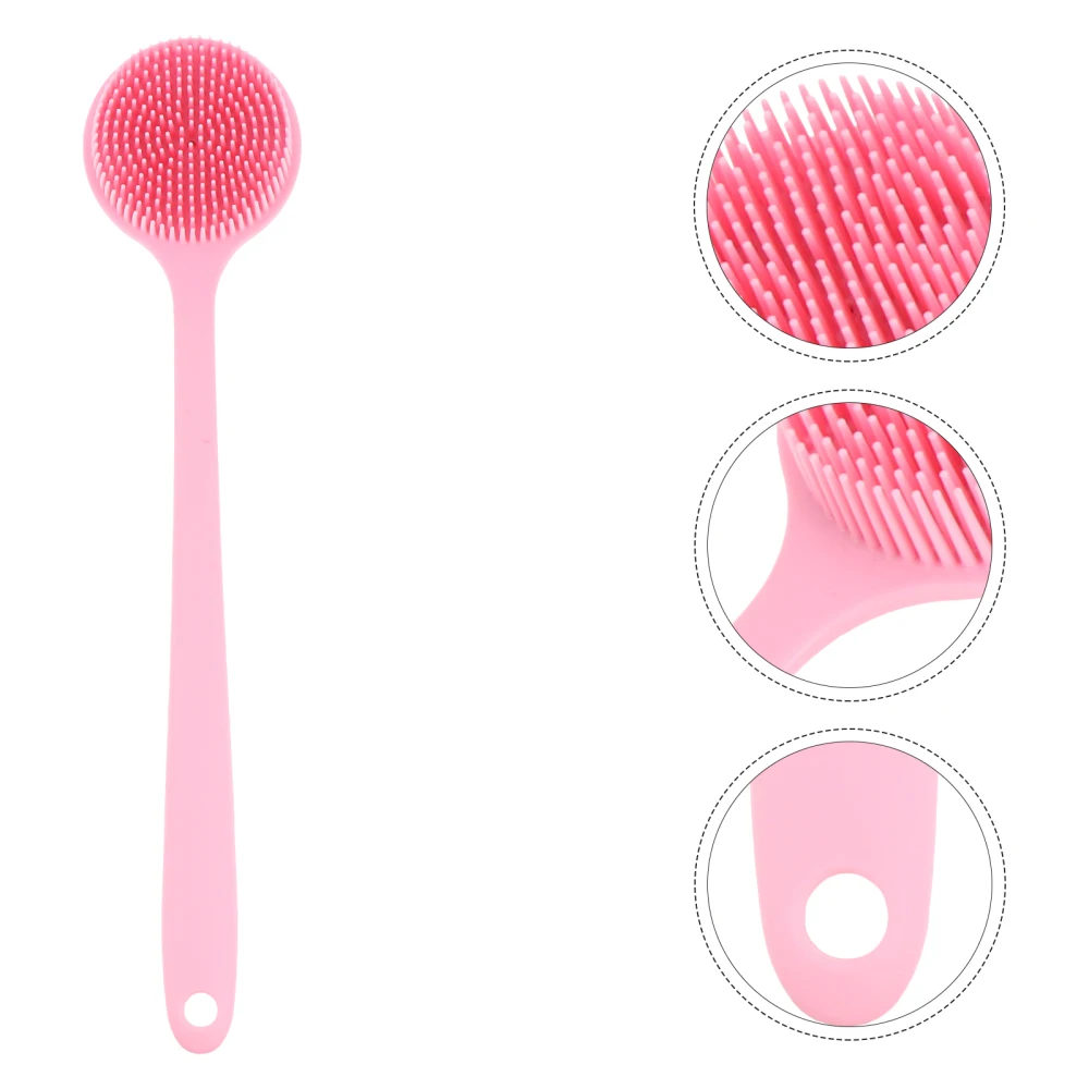 Silicone Long Handle Bath Brush Body Shower Scrubber Back Brushes Multifunction Massage Cleaning Scrubbers
