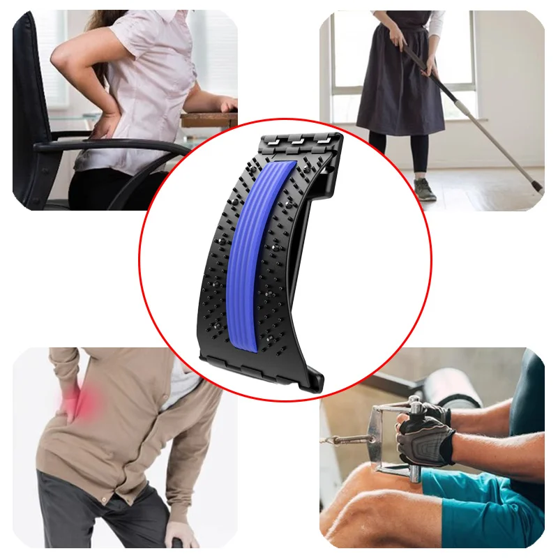 

1PC Home Back and Lumbar Stretching Device Yoga Fitness Waist Stretching Massager Back Exercise Traction Back Opening Device