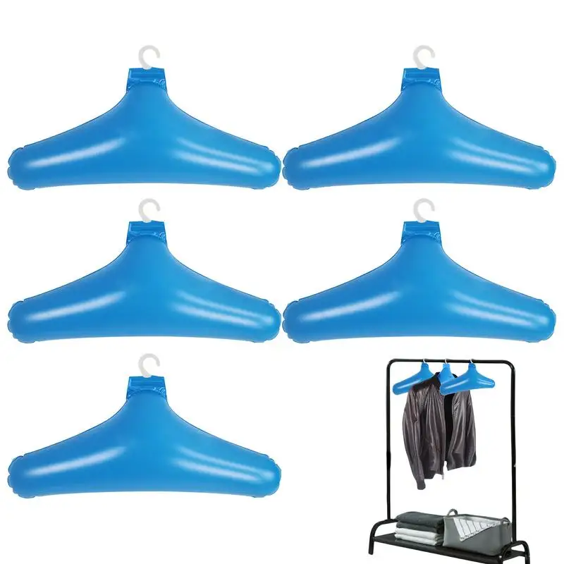 Portable Hangers For Travel Inflatable Folding Clothes Drying Rack Coat Storage Non Slip Coat Holder Portable Clothing Storage