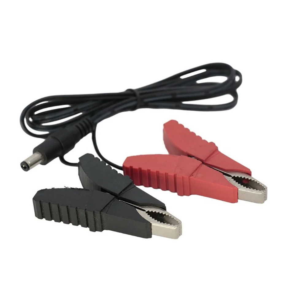 Butterfly Crocodile Clip Cable with DC5521 Male Connector for Car For Battery Clamps 1.5m 2 x 18AWG Copper Wire PVC Insulated