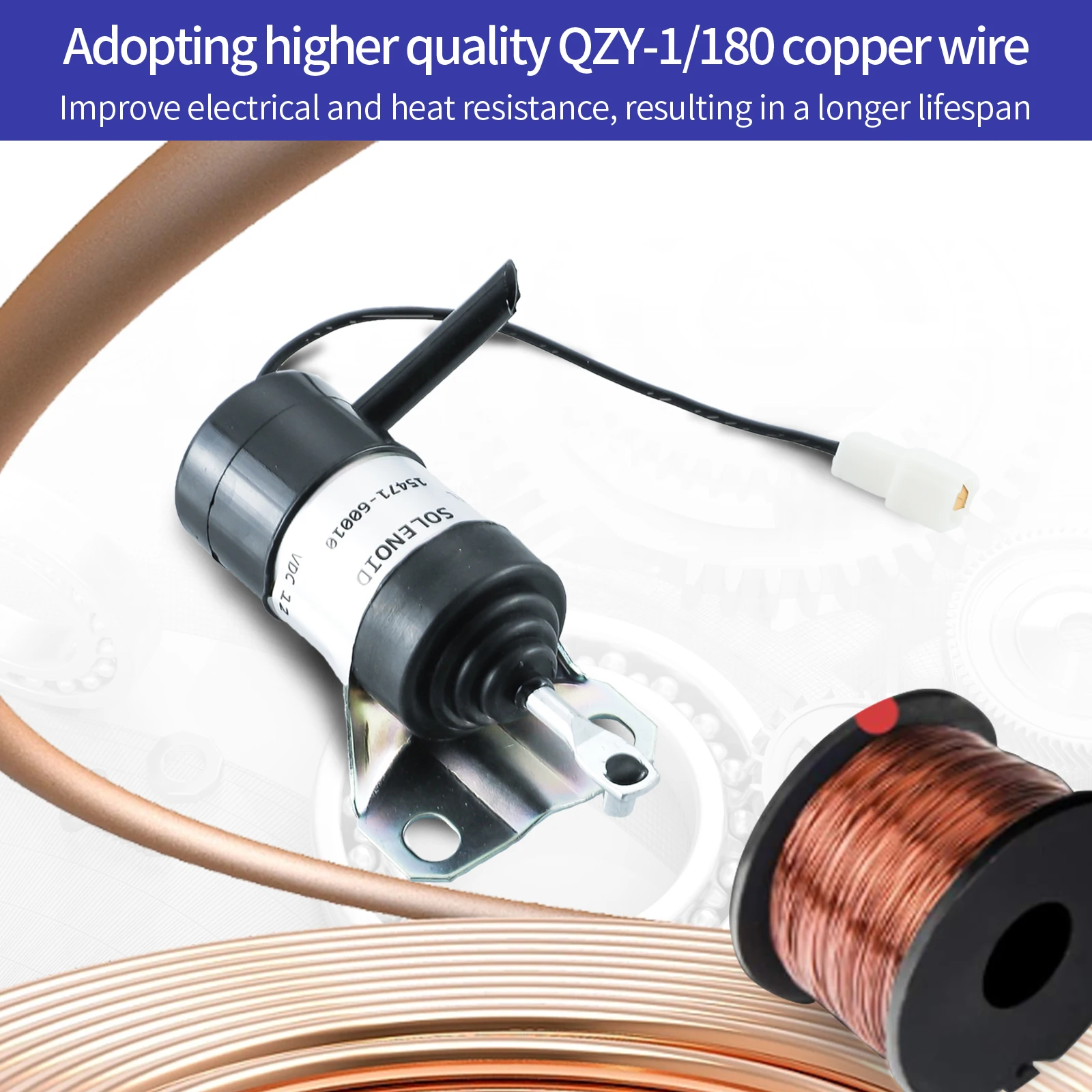 15471-60010 052600 -1000 การใช้ปิด Solenoid 15471-60013 สําหรับ Kubota R400B รถแทรกเตอร์ Part เครื่องกําเนิดไฟฟ้าหยุด Solenoid 12V