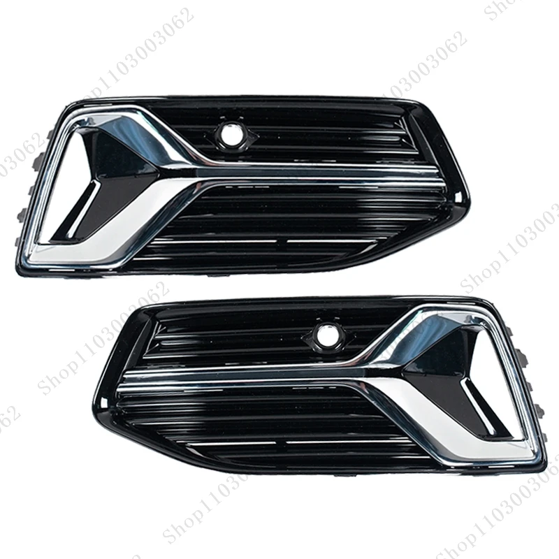 Front Fog Light Cover Bumper Grille Fit For Audi A6 C8 Base 2018 2019 2020 2021 2022 2023 Car Grill 4KD807647D 4KD807648D