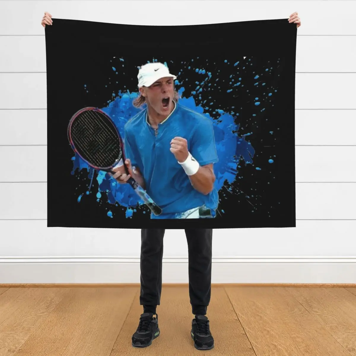 

Denis Shapovalov Throw Blanket Stuffeds Personalized Gift Hairy Blankets