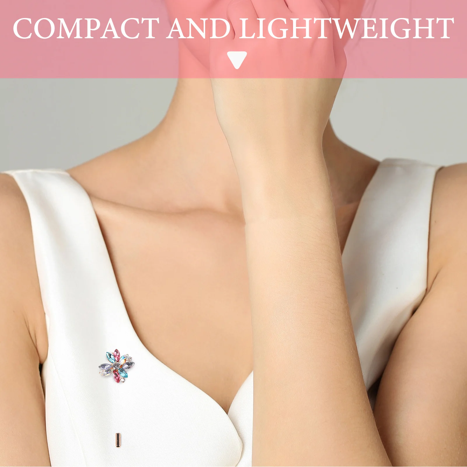 

Elegant Zircon Flower Lapel Pin Brooch Rhinestone Crystal Floral Accessory Multi-Color Lightweight Secure Clasp For Clothing Hat