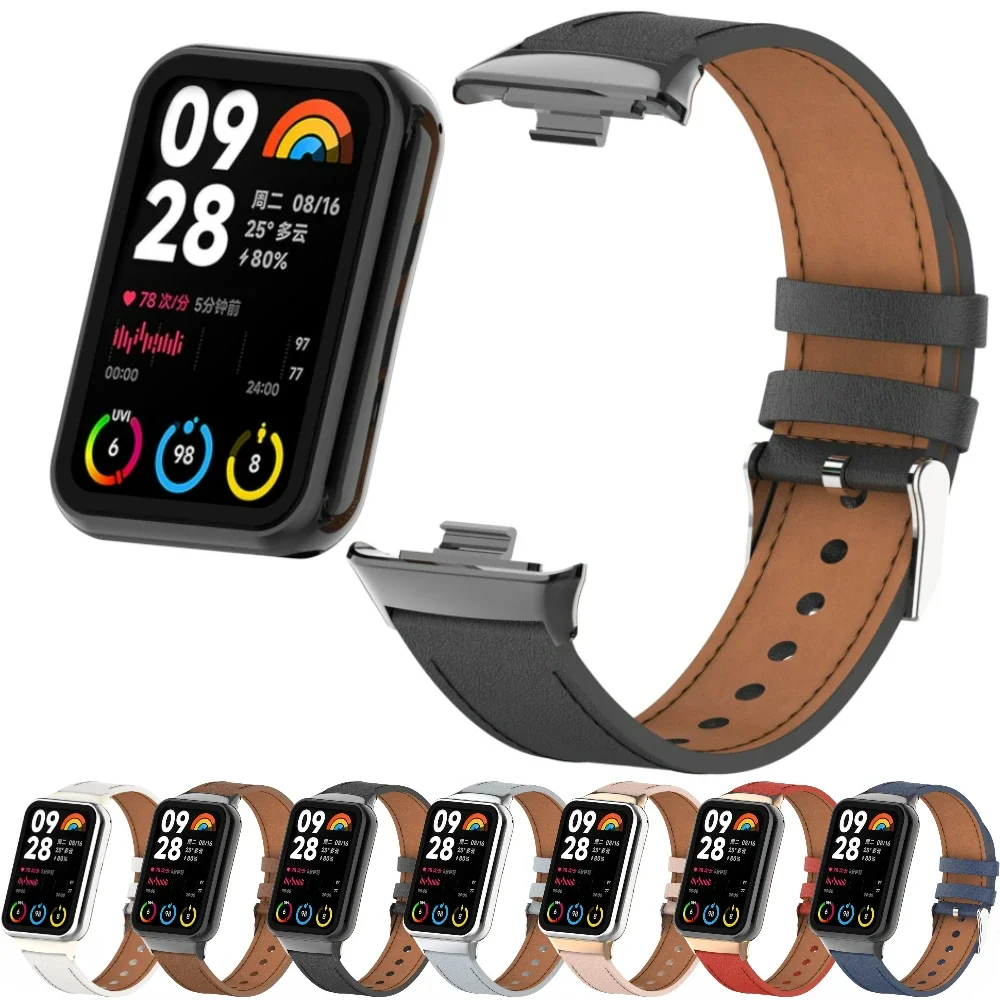 

Leather Strap for Xiaomi Mi Band 8 Pro High Quality Replaceable Bracelet Wristband for Redmi Watch 4 Belt Smartwatch Accessories