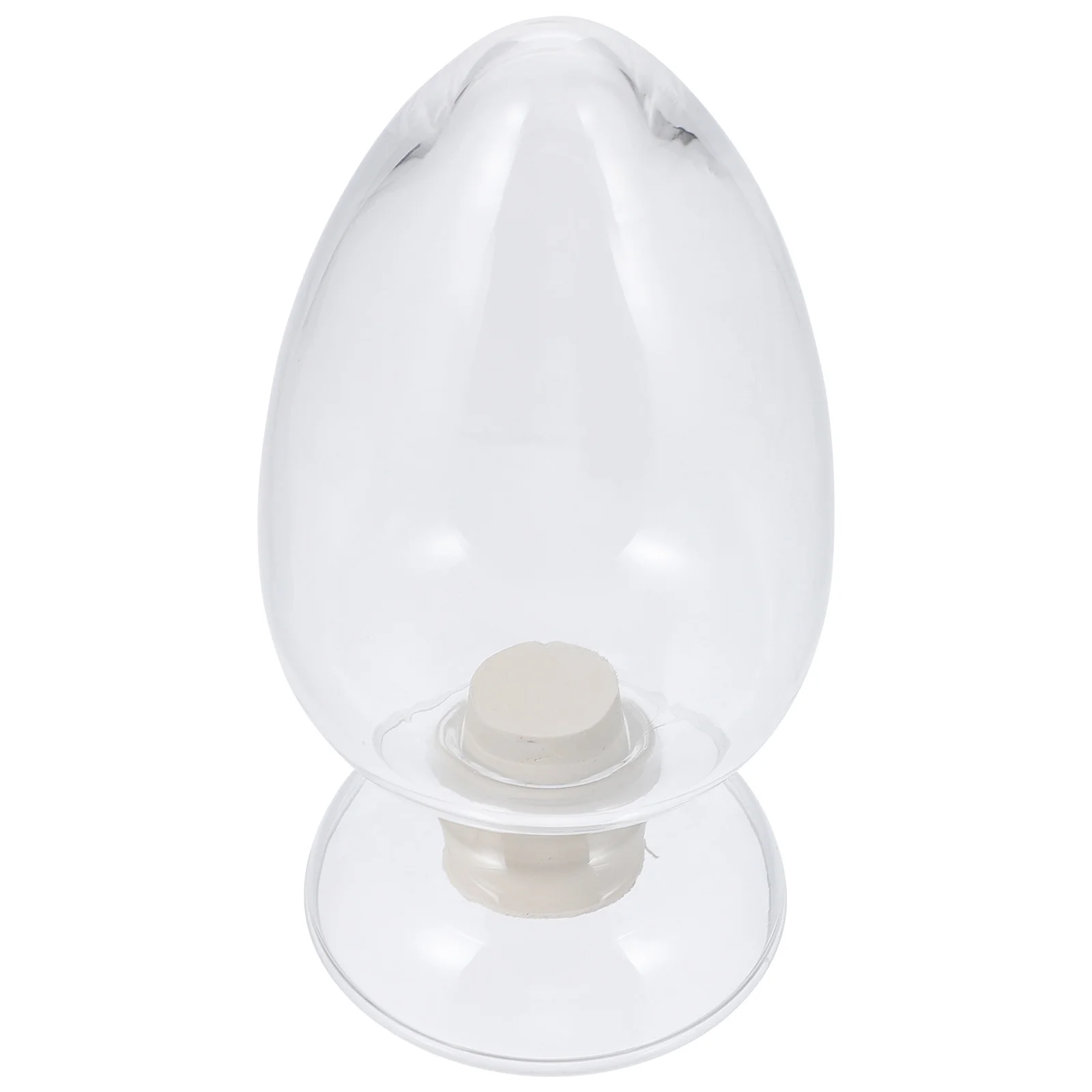 Botella de muestra de laboratorio, tapón de botella transparente cónico de vidrio, ligero, portátil, exhibición de estudio de ciencia, diseño de corazón, 1 Uds.