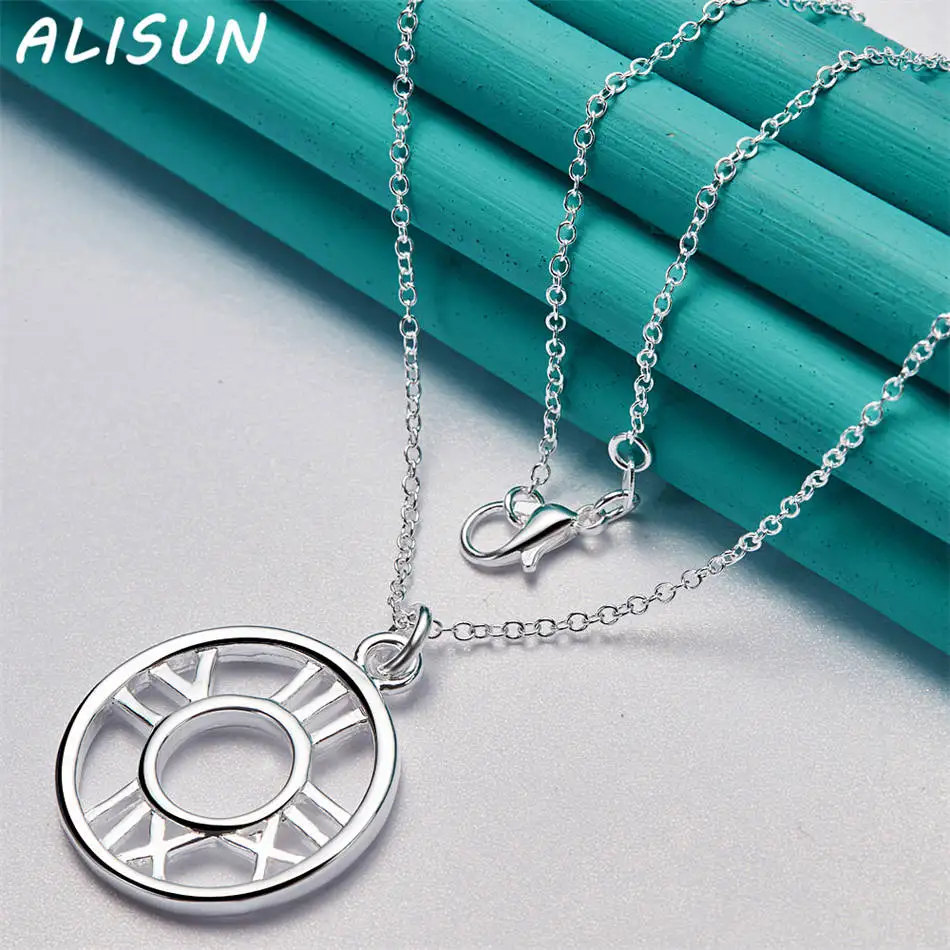 ALISUN 40-75 سنتيمتر 925 فضة قلادة مستديرة قلادة للنساء الرجال هدية للذكرى السنوية شعبية البرية موضة رومانسية مجوهرات #2